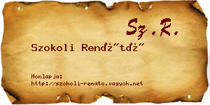 Szokoli Renátó névjegykártya