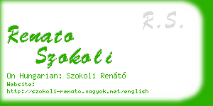 renato szokoli business card