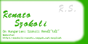 renato szokoli business card